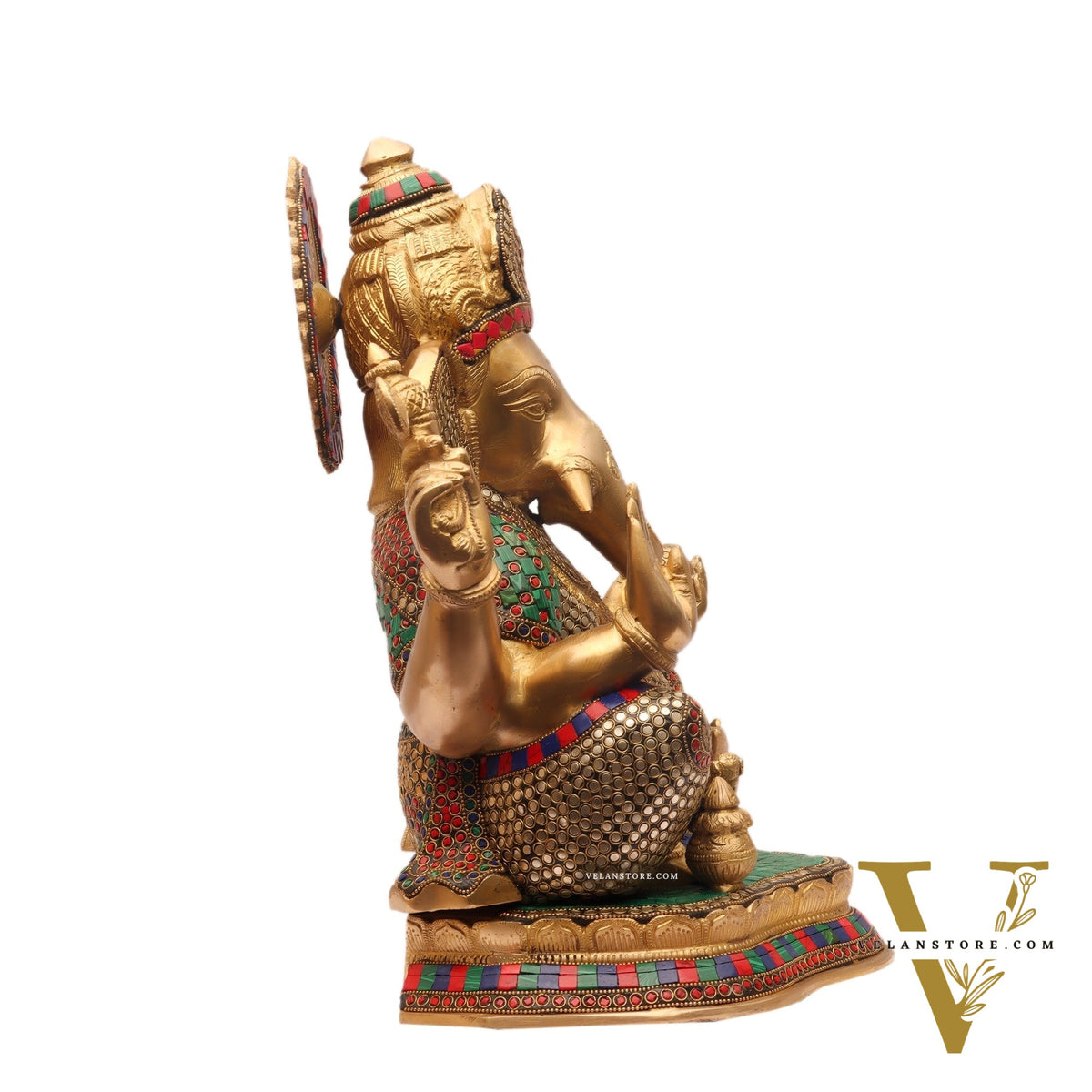 Handcrafted Brass Ganesha Statue 16 inch