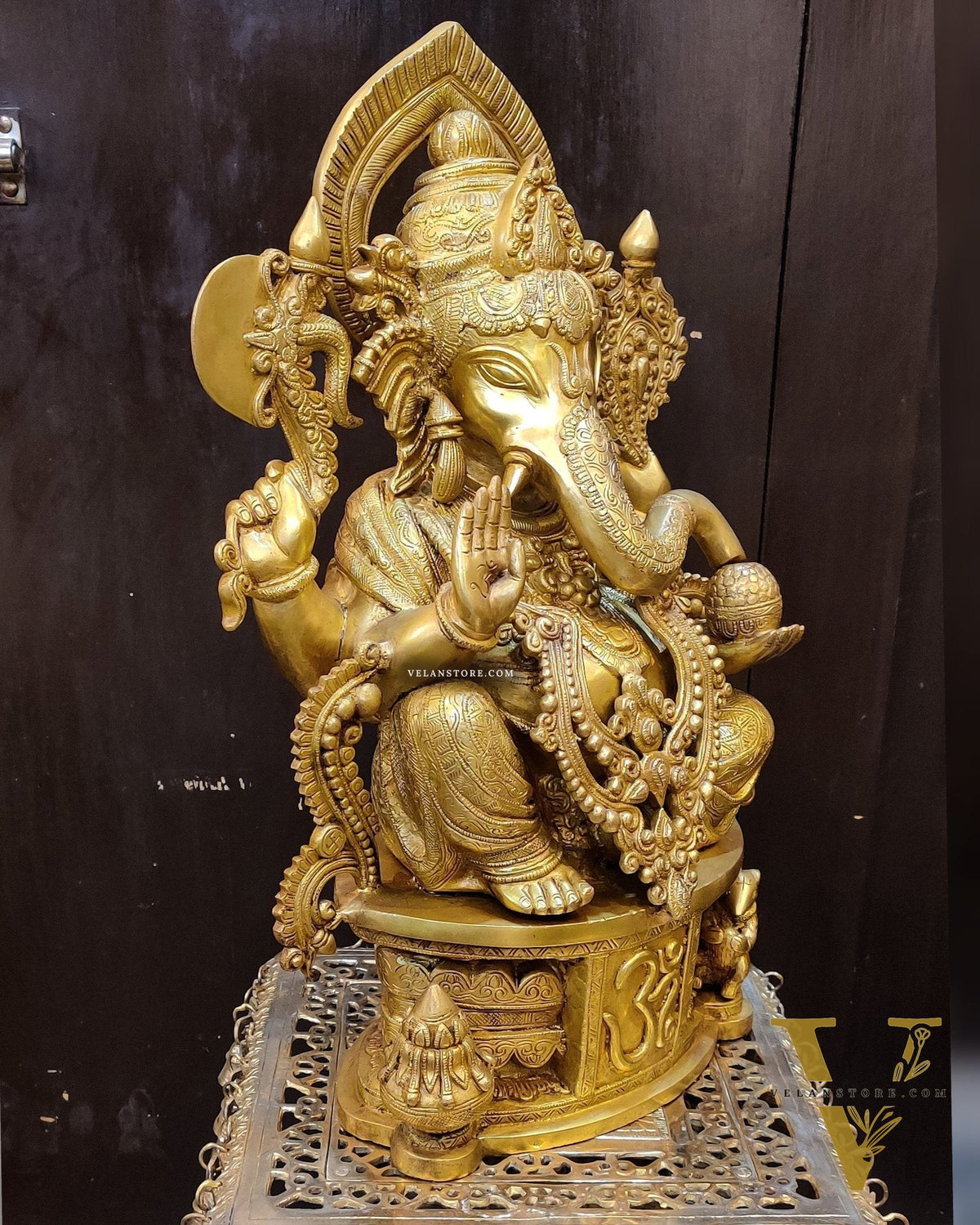 Handcrafted Brass Ganesha Statue - 23"