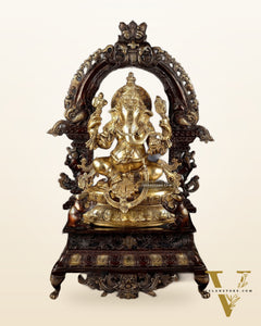 Handcrafted Brass Ganesha Statue | 27 inch