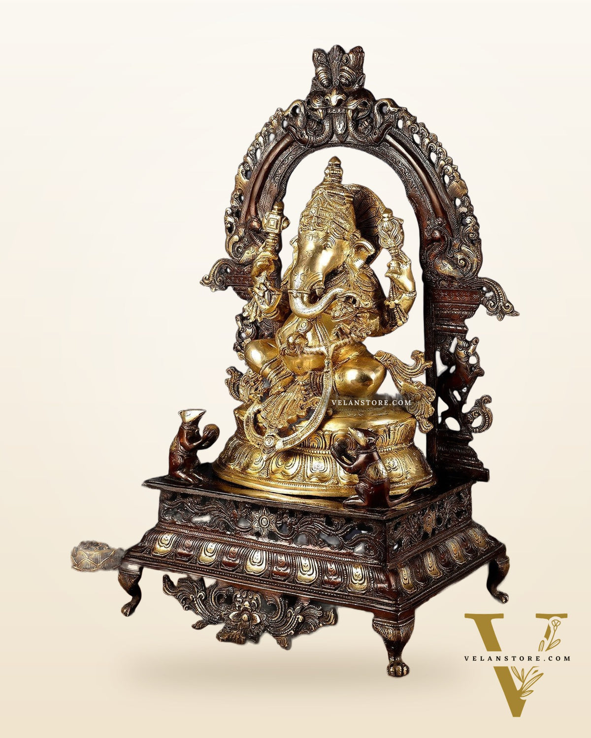 Handcrafted Brass Ganesha Statue | 27 inch