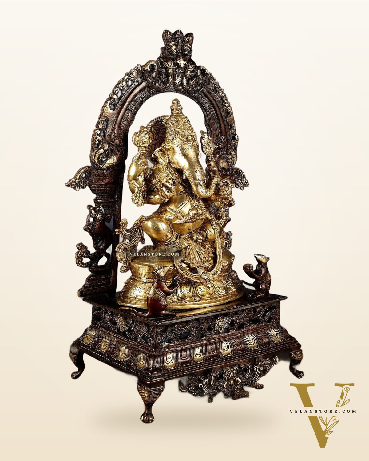 Handcrafted Brass Ganesha Statue | 27 inch