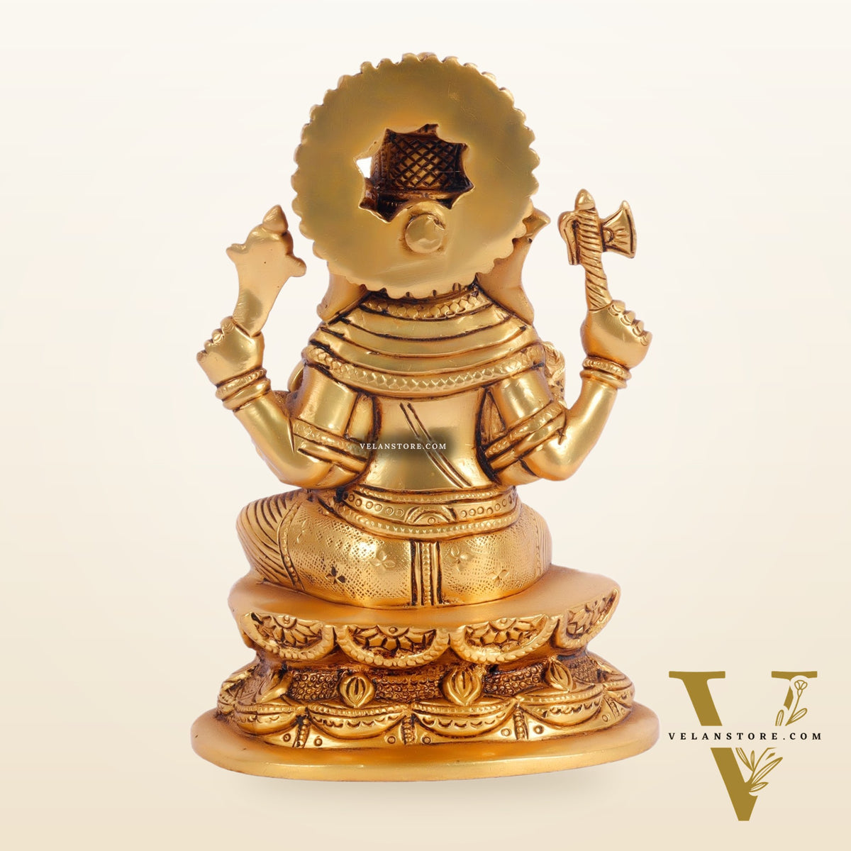 Handcrafted Brass Ganesha Statue 7"