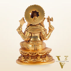Handcrafted Brass Ganesha Statue 7"