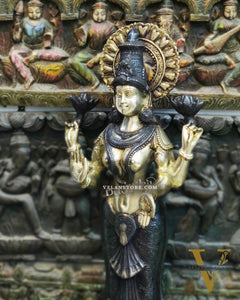 Handcrafted Brass Lakshmi Standing Statue 32"