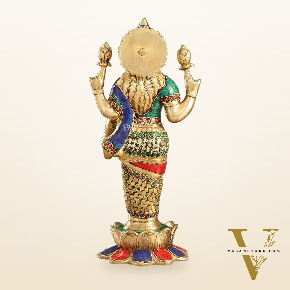Handcrafted Brass Lakshmi Statue - 17" Height | Divine Brass idol