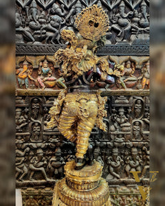 Handcrafted Brass Large Krishna Statue - 46 inch