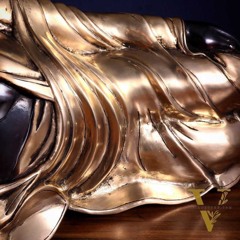 Handcrafted brass Large Resting/Sleeping Buddha Statue -29"