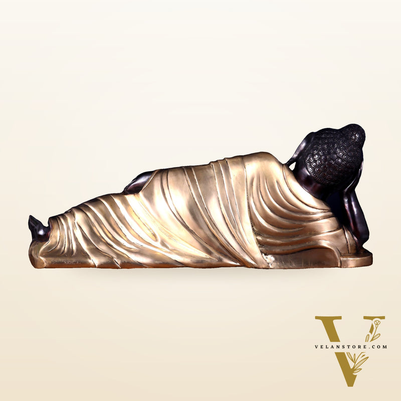 Handcrafted brass Large Resting/Sleeping Buddha Statue -29"