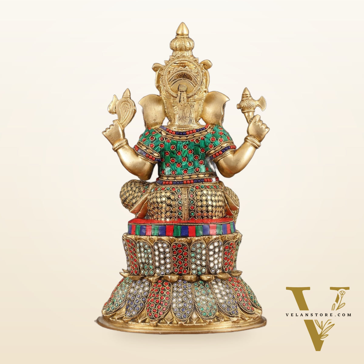 Handcrafted Brass Lord Ganesha Statue - 15"