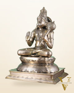 Handcrafted Brass Lord Hanuman Murti | 18" Height matte finish