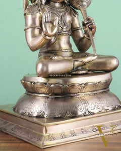 Handcrafted Brass Lord Hanuman Murti | 18" Height matte finish