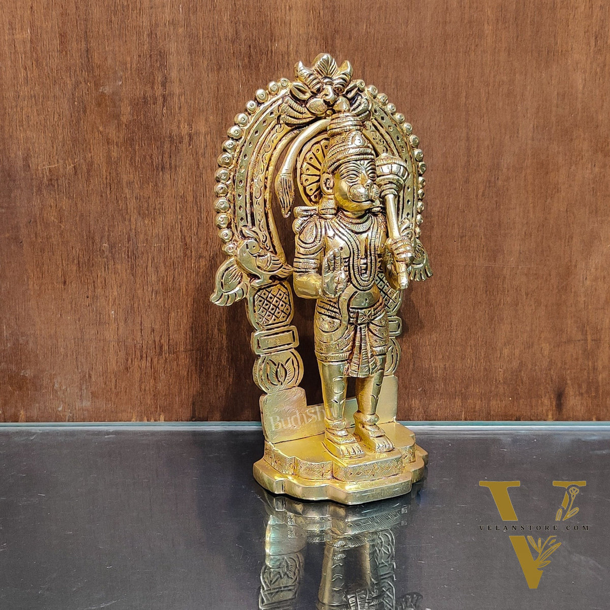 Handcrafted Brass Lord Hanuman Statue | Anjaneya and Vayu Putra | 8.5" Height