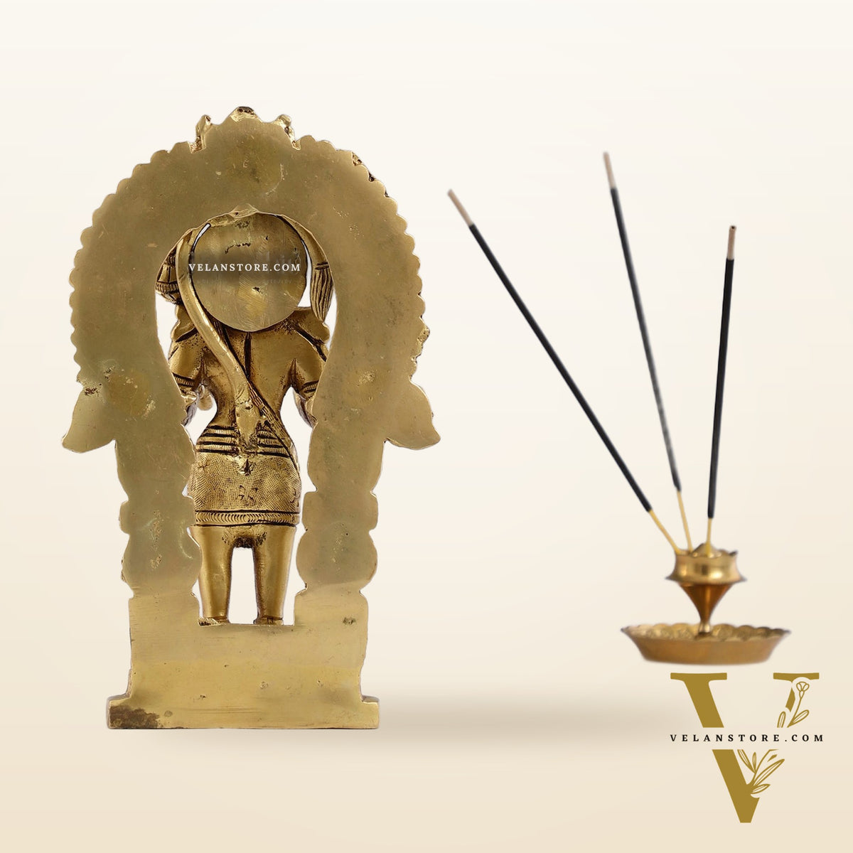 Handcrafted Brass Lord Hanuman Statue | Anjaneya and Vayu Putra | 8.5" Height