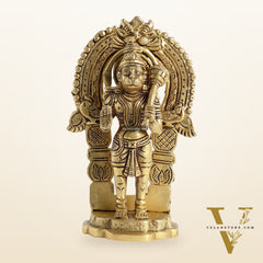 Handcrafted Brass Lord Hanuman Statue | Anjaneya and Vayu Putra | 8.5" Height
