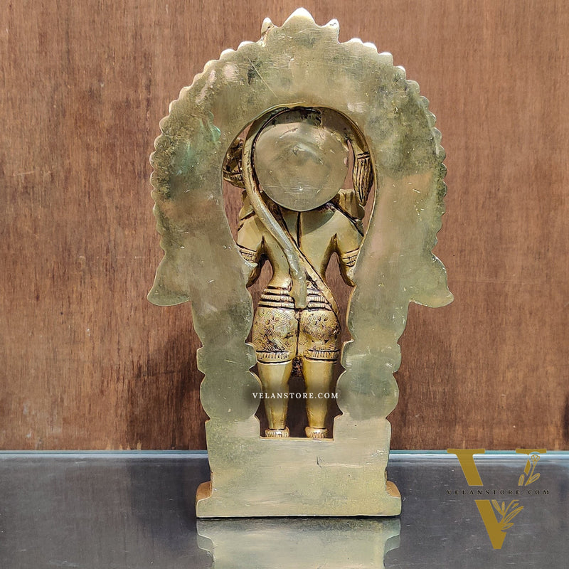 Handcrafted Brass Lord Hanuman Statue | Anjaneya and Vayu Putra | 8.5" Height