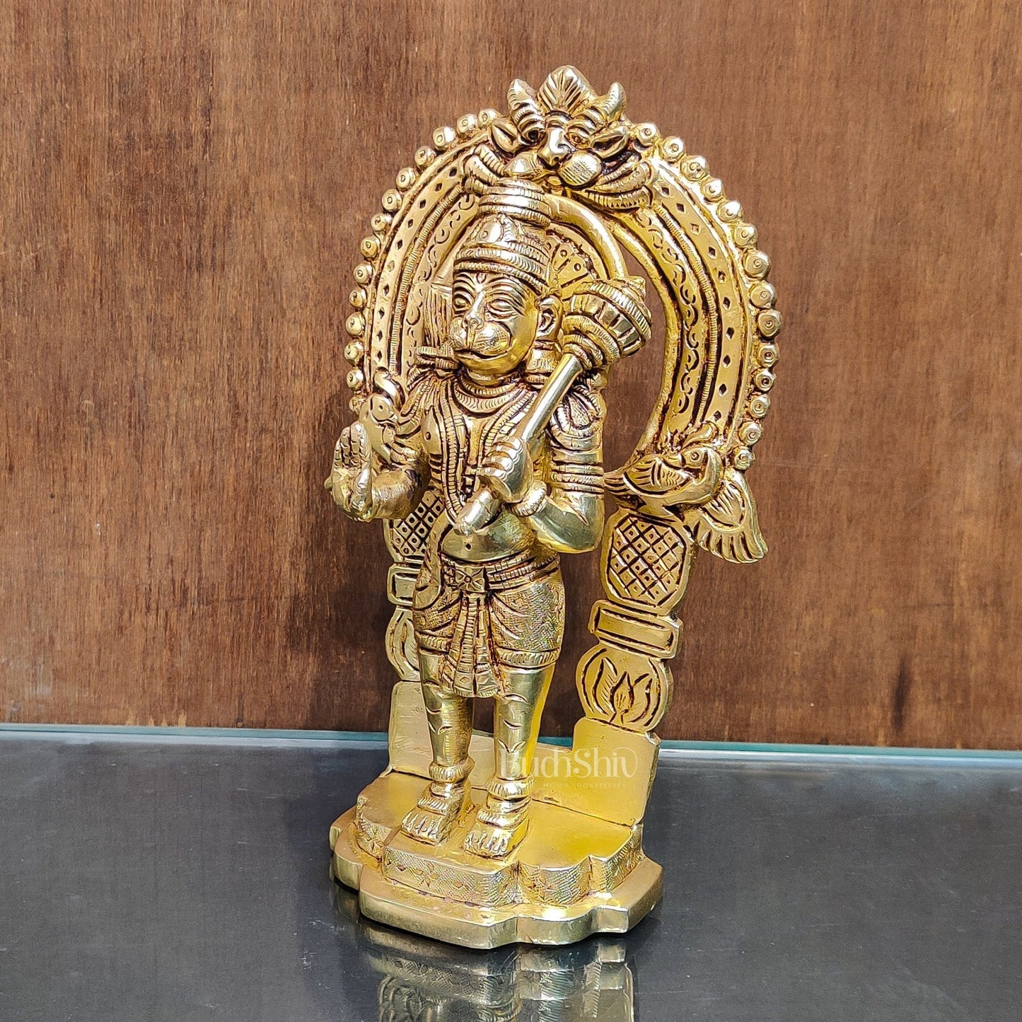 Handcrafted Brass Lord Hanuman Statue | Anjaneya and Vayu Putra | 8.5" Height