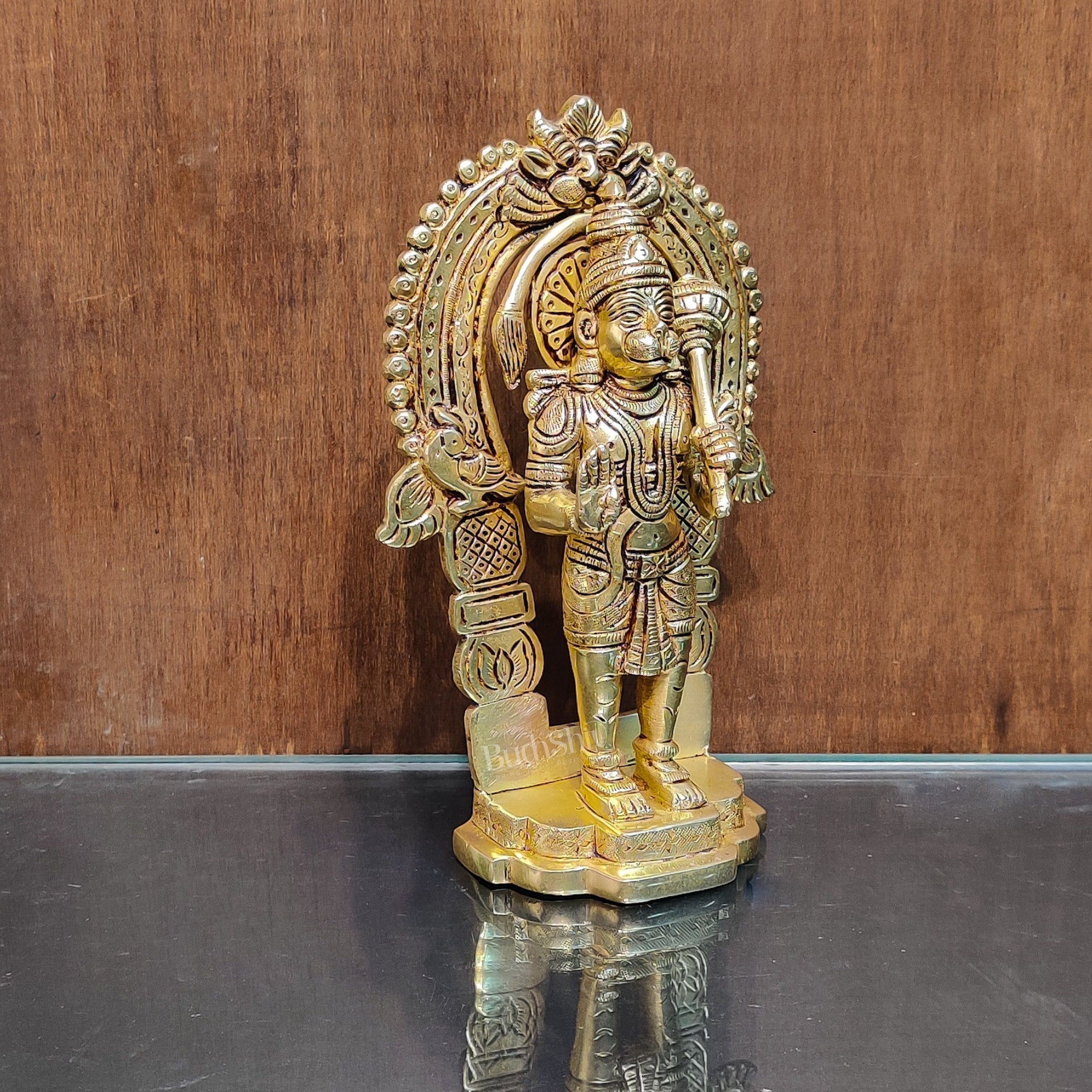 Handcrafted Brass Lord Hanuman Statue | Anjaneya and Vayu Putra | 8.5" Height