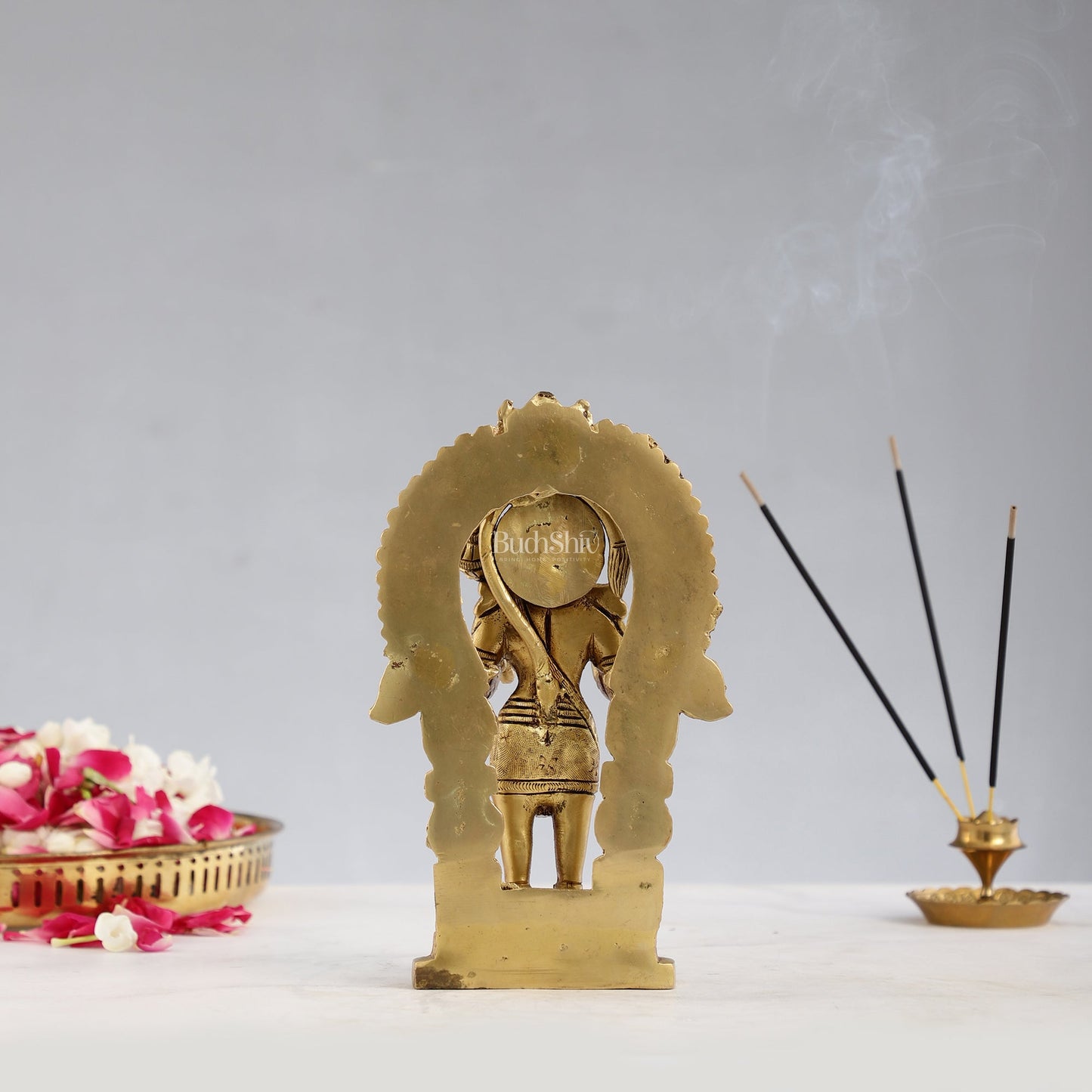 Handcrafted Brass Lord Hanuman Statue | Anjaneya and Vayu Putra | 8.5" Height