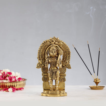 Handcrafted Brass Lord Hanuman Statue | Anjaneya and Vayu Putra | 8.5" Height