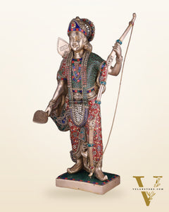 Handcrafted Brass Lord Rama Statue with Bow and Arrow – 26 Inches