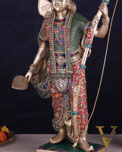 Handcrafted Brass Lord Rama Statue with Bow and Arrow – 26 Inches