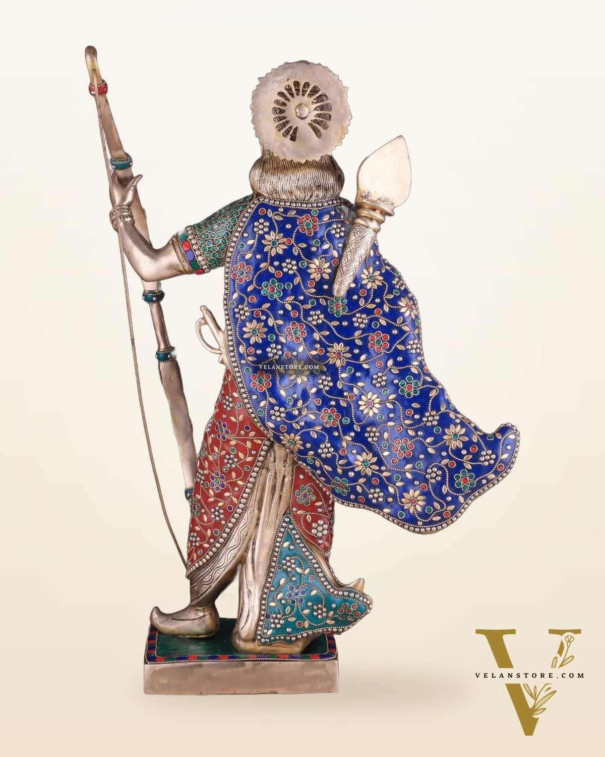 Handcrafted Brass Lord Rama Statue with Bow and Arrow – 26 Inches