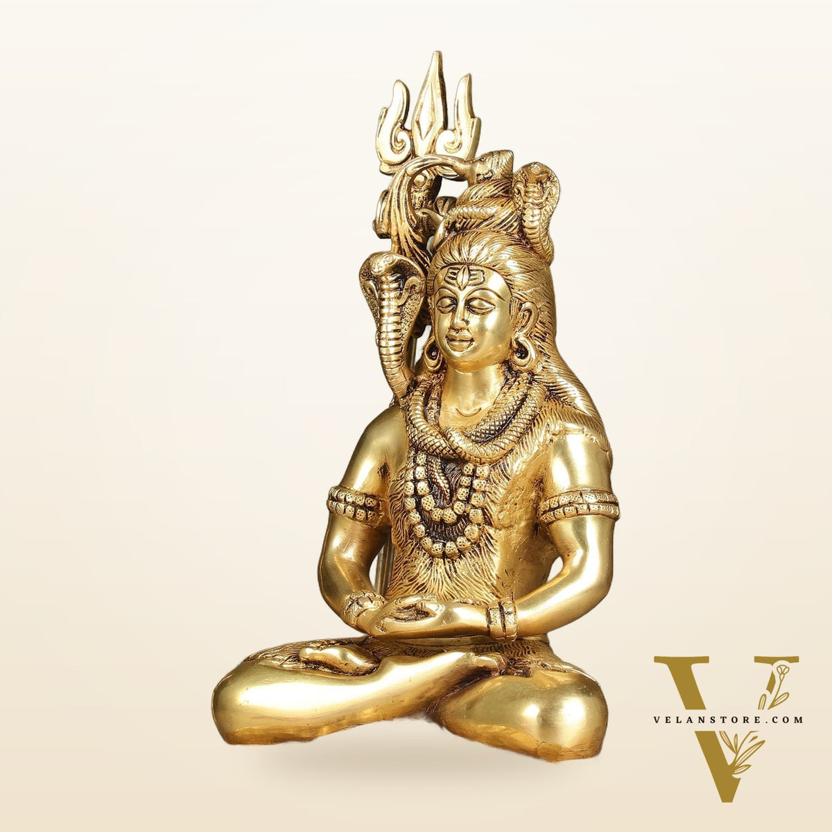 Handcrafted Brass Lord Shiva in meditation Statue  | Height 10.5 "