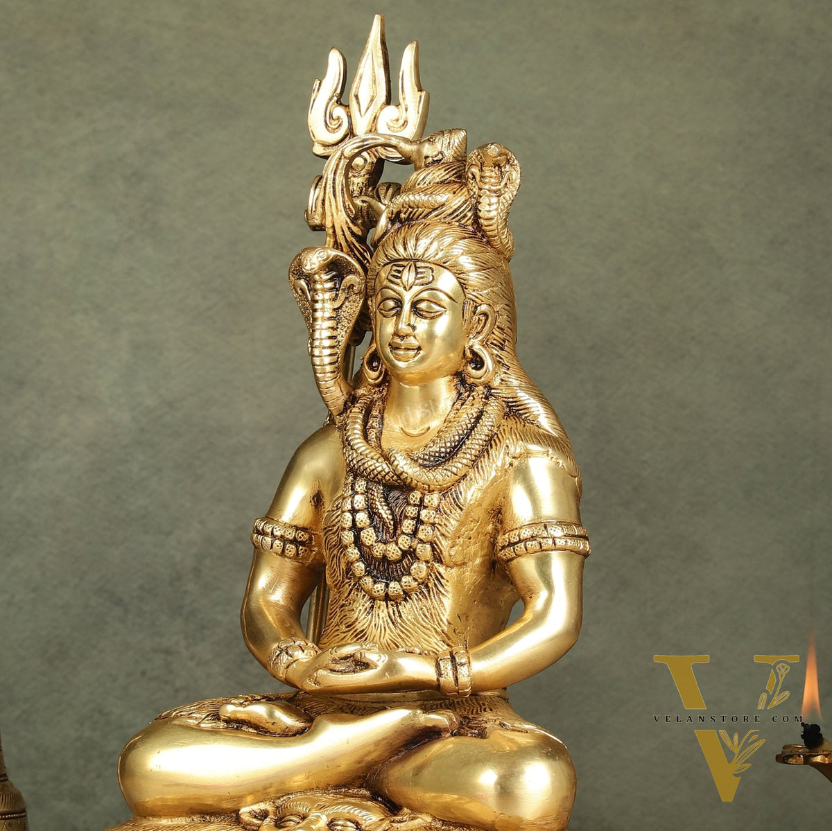 Handcrafted Brass Lord Shiva in meditation Statue  | Height 10.5 "