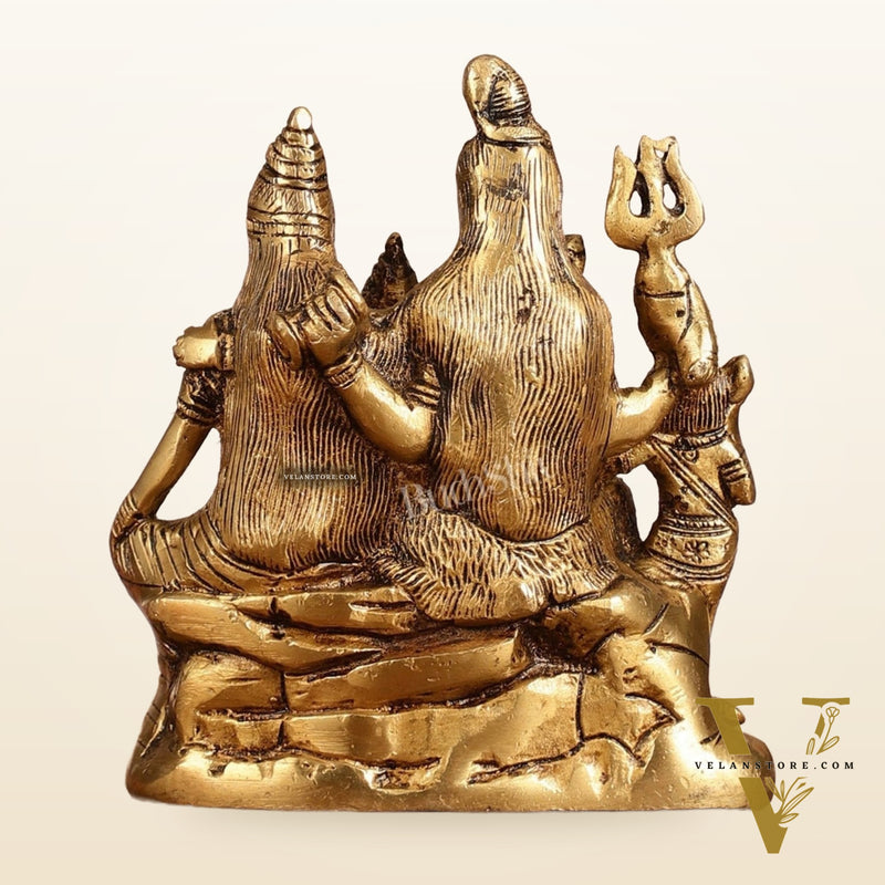 Handcrafted Brass Lord Shiva Parivaar Idol 6"