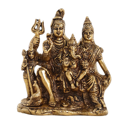 Handcrafted Brass Lord Shiva Parivaar Idol 6"