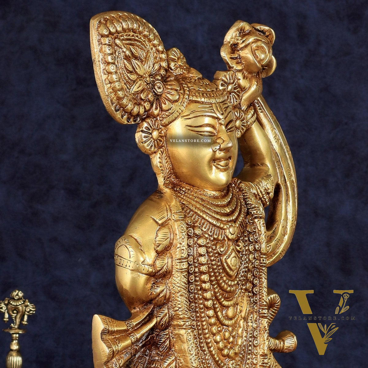 Handcrafted brass Lord Shrinath Ji Statue | From Nathdwara | Height 13 Inch