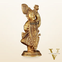 Handcrafted brass Lord Shrinath Ji Statue | From Nathdwara | Height 13 Inch