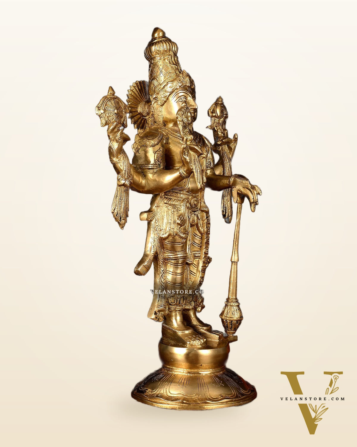Handcrafted Brass Lord Vishnu Statue - 20" Height