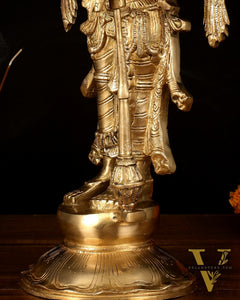 Handcrafted Brass Lord Vishnu Statue - 20" Height