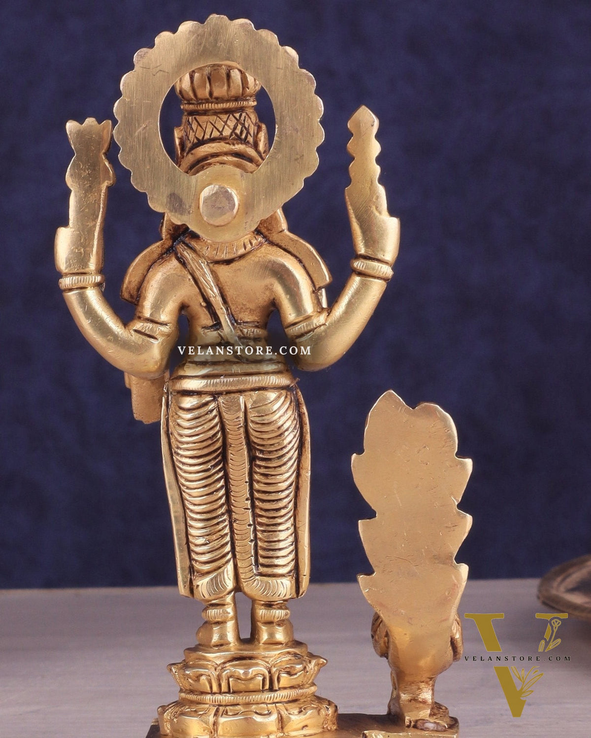 Handcrafted Brass Murugan Idol – 6.5"