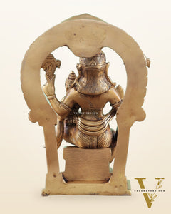 Handcrafted Brass Narsimha Lakshmi Statue | 8" Height