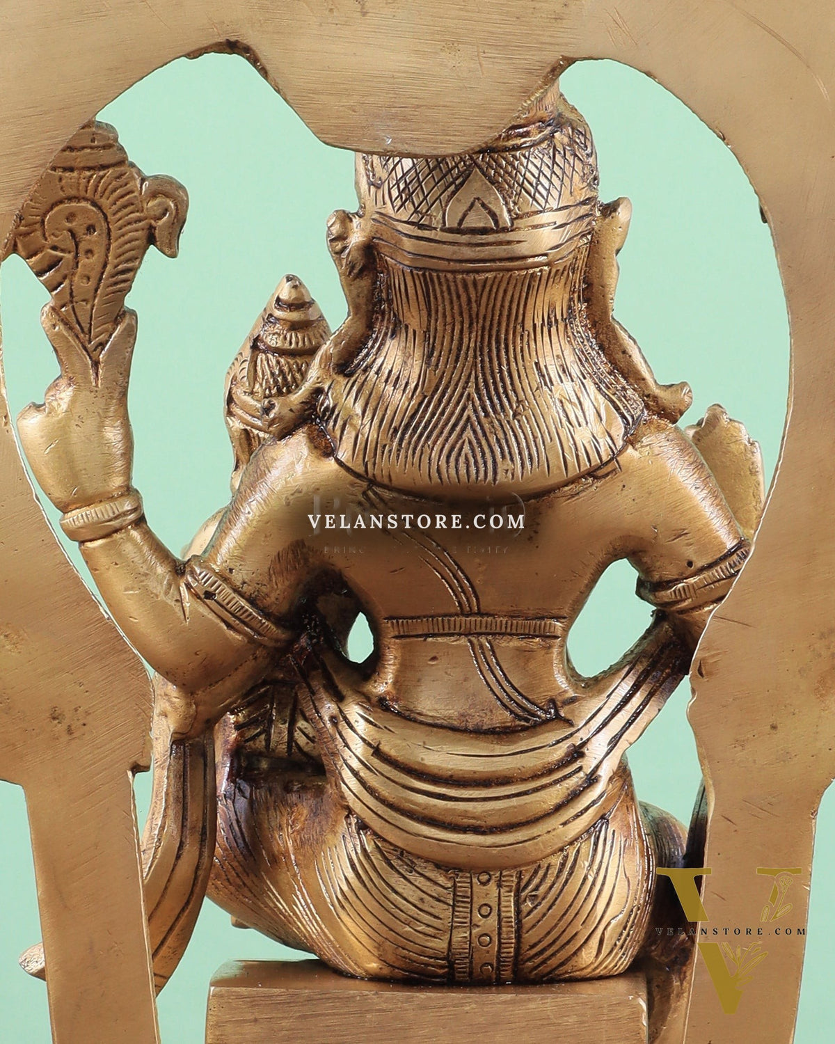 Handcrafted Brass Narsimha Lakshmi Statue | 8" Height