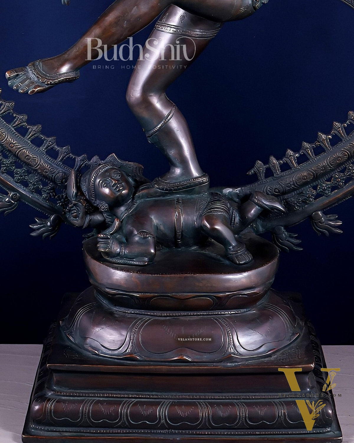 Handcrafted Brass Nataraja Statue - Height 36" Chola Black tone