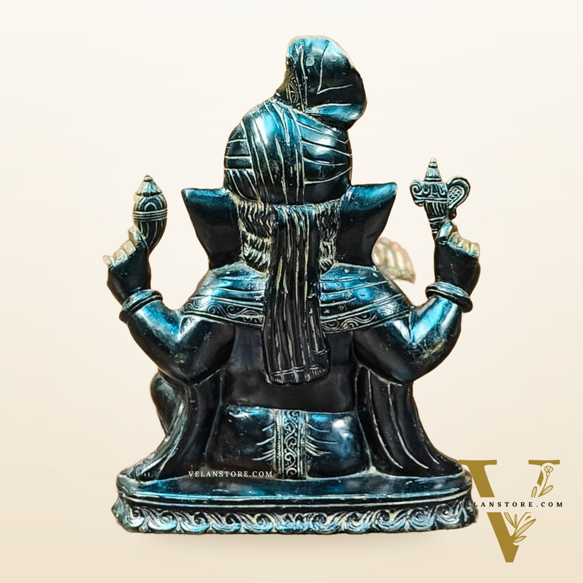 Handcrafted Brass Pagadi Ganesha Idol - 11.5" Height