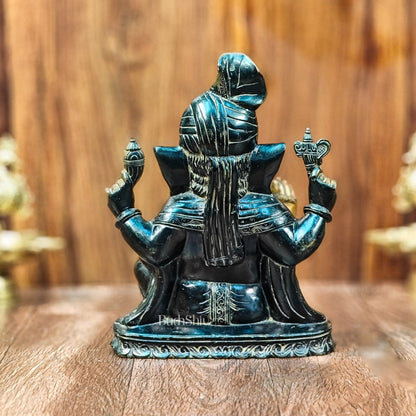 Handcrafted Brass Pagadi Ganesha Idol - 11.5" Height