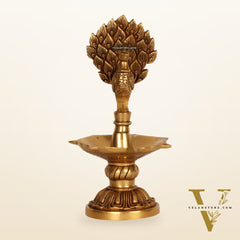 Handcrafted Brass peacock Diya - 11 inch