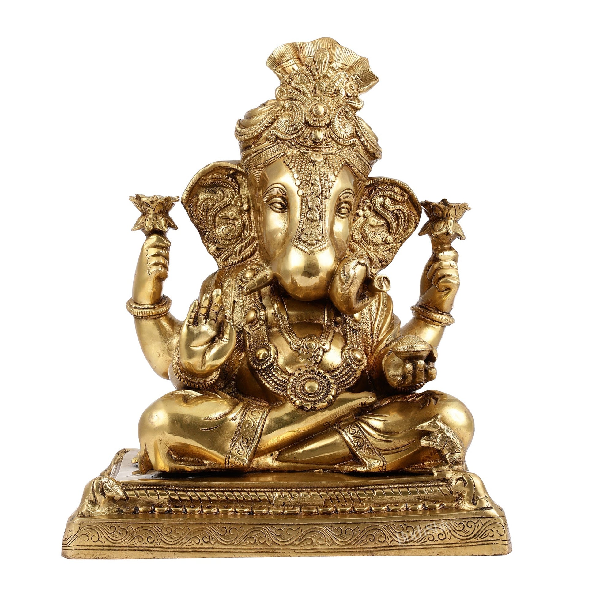 Handcrafted BrassShreemant Dagduseth Halwai Ganapati Statue - 20 inch