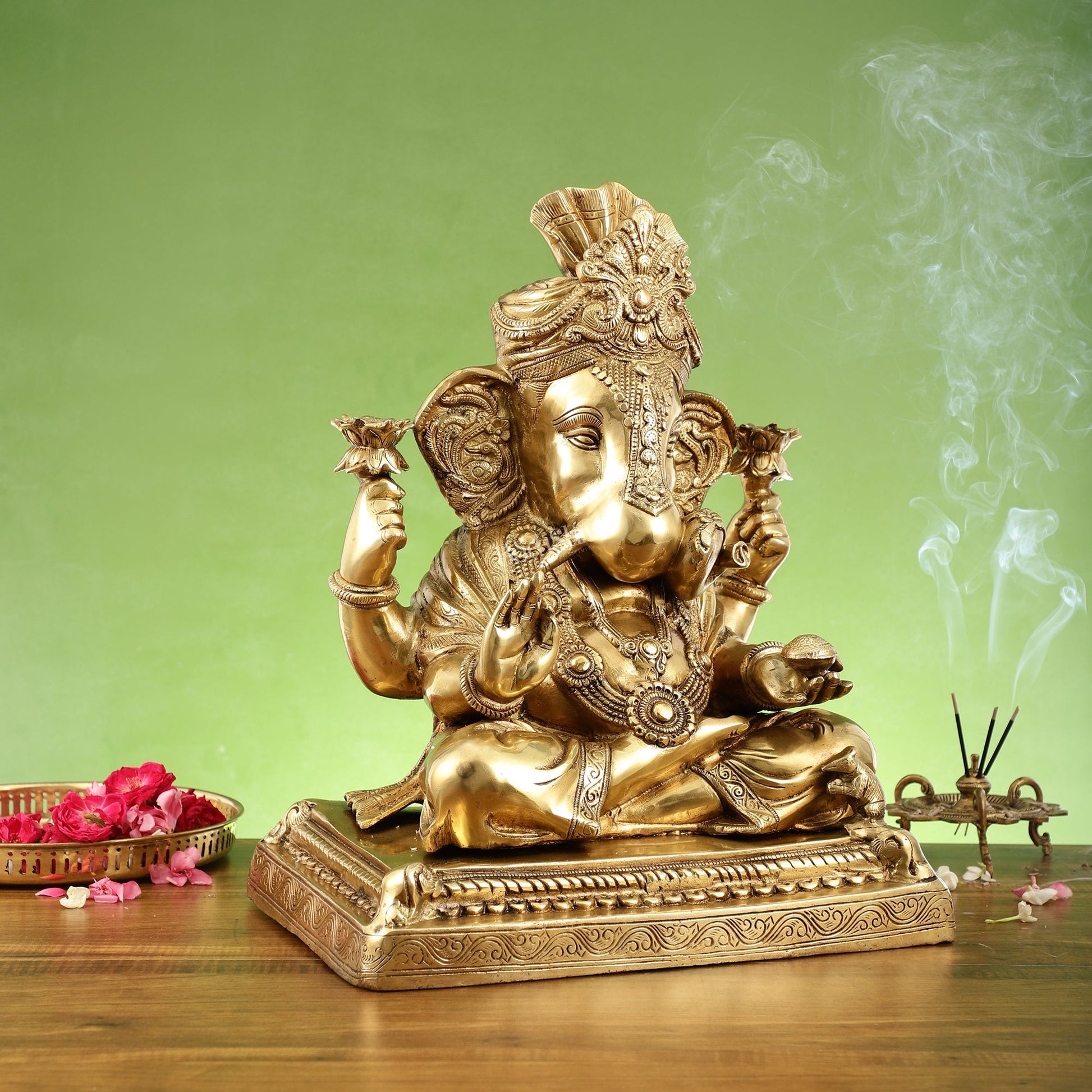 Handcrafted BrassShreemant Dagduseth Halwai Ganapati Statue - 20 inch