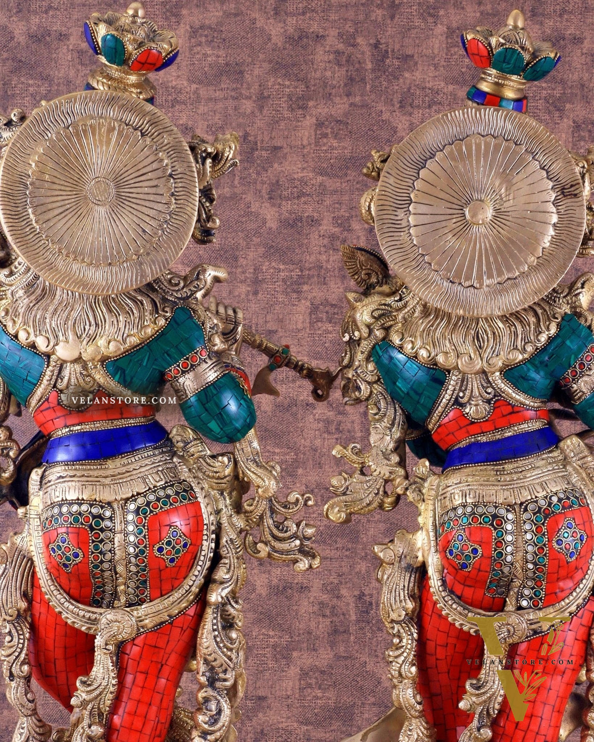 Handcrafted Brass Radha Krishna Idols 30 inch