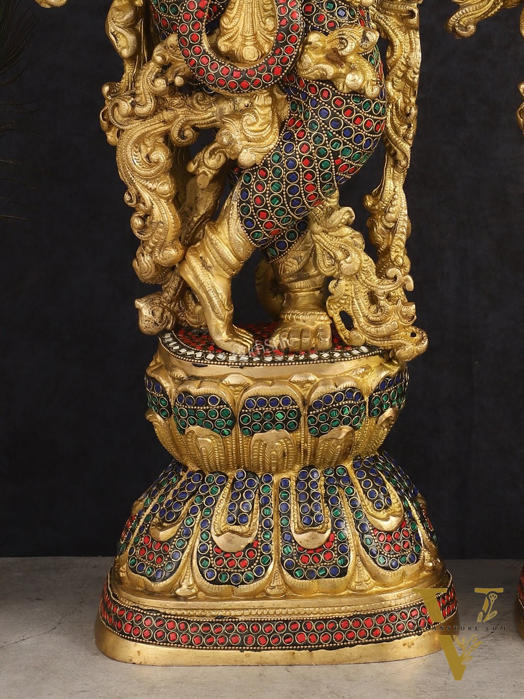 Handcrafted Brass Radha Krishna Idols 30"