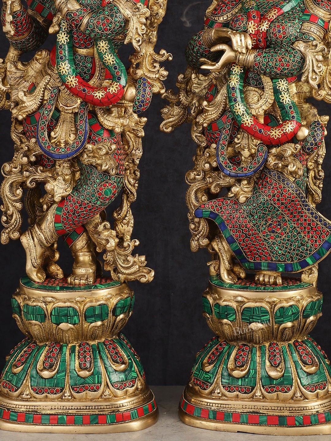Handcrafted Brass Radha Krishna Idols 30"
