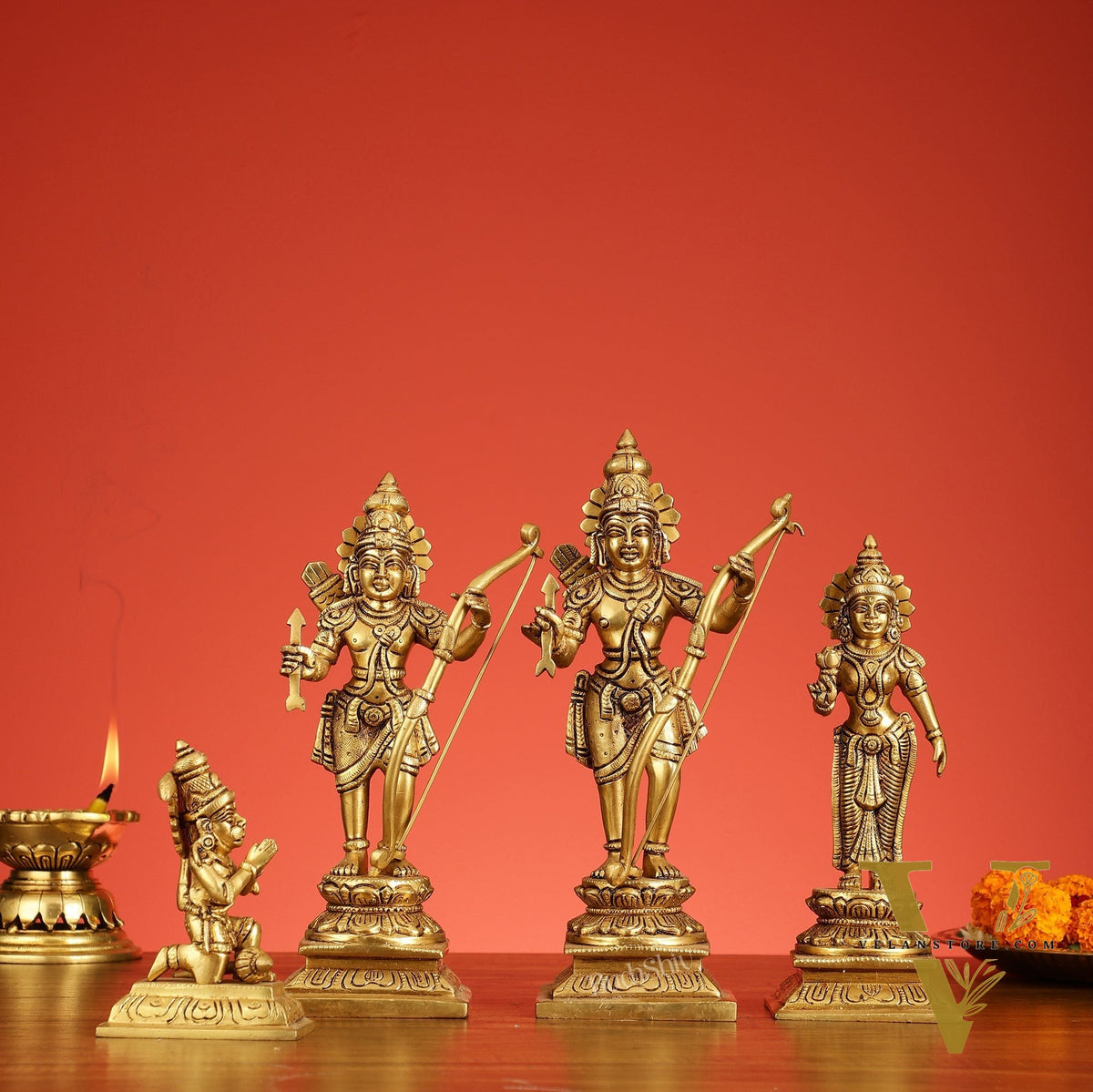 Handcrafted Brass Ram Darbar Idols 11 inch