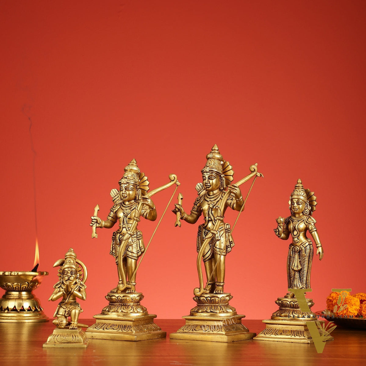 Handcrafted Brass Ram Darbar Idols 11 inch