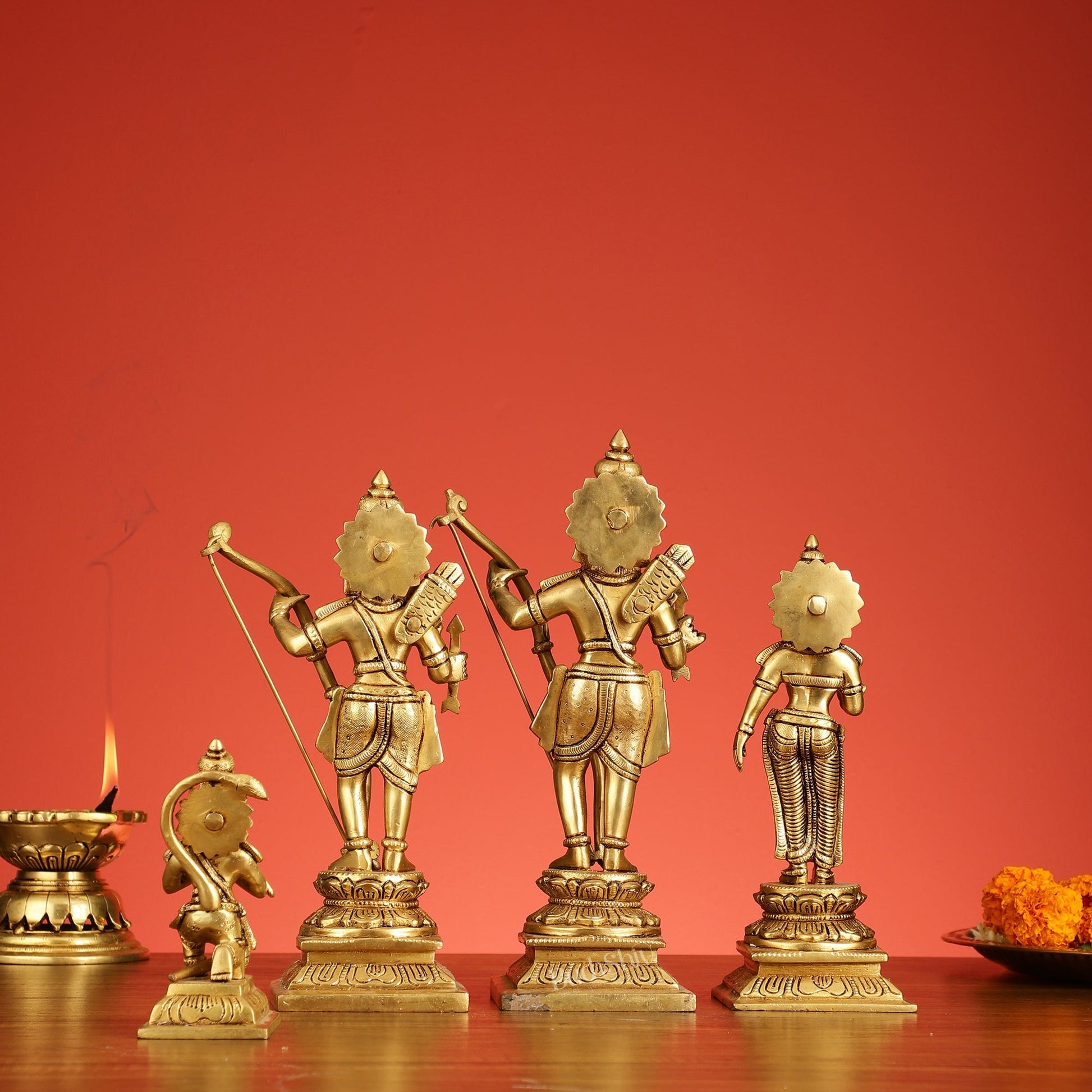 Handcrafted Brass Ram Darbar Idols 11 inch