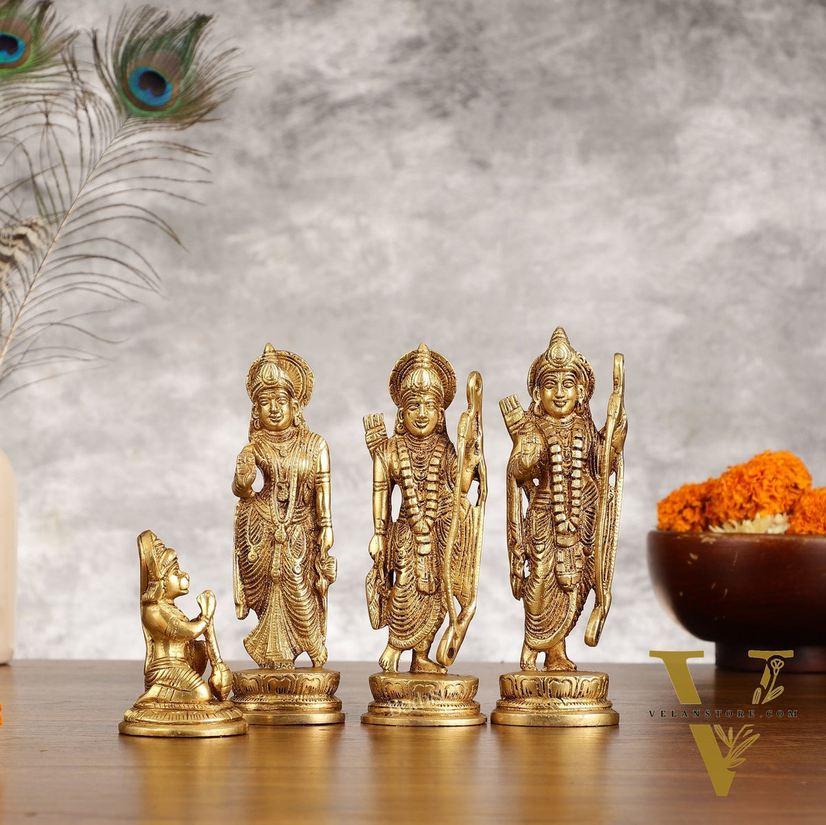 Handcrafted Brass Ram Darbar Idols 7 inch